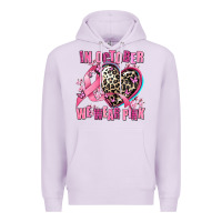 Lilac western leopard  in october we wear pink heart Premium Hoodie - AdoDesignShop