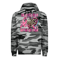 Slate Camo western leopard  in october we wear pink heart Premium Hoodie - AdoDesignShop