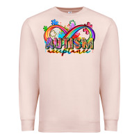 Pale Pink autism acceptance Premium Sweatshirt - Zillion Design Studio