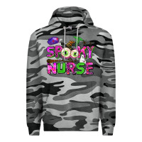 Slate Camo spooky nurse Premium Hoodie - AdoDesignShop
