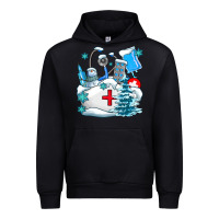 Black Winter Nurse life Urban Hoodie - AdoDesignShop