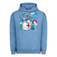 Pigment Pebble Blue Winter Nurse life Urban Hoodie - AdoDesignShop