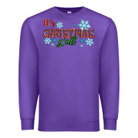 Purple It's Christmas Y'all Season Winter Premium Sweatshirt - RanaPortraitStore