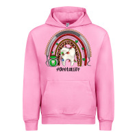 Fuchsia Pink Christmas dental life rainbow Urban Hoodie - JahusDesignShop