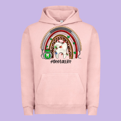 Christmas Dental Life Rainbow Urban Hoodie Designed By Jahusdesignshop