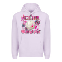 Lilac in october we wear pink volleyball Premium Hoodie - AdoDesignShop