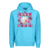Ocean Blue in october we wear pink volleyball Premium Hoodie - AdoDesignShop