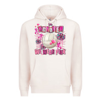 Pale Pink in october we wear pink volleyball Premium Hoodie - AdoDesignShop