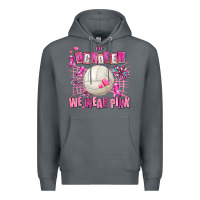 Rock in october we wear pink volleyball Premium Hoodie - AdoDesignShop