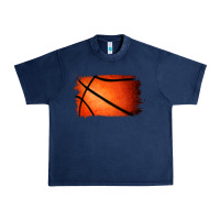 Navy Basketball Brushstroke Urban Heavy Tee - RanaPortraitStore