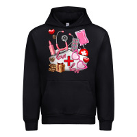 Black nurse  valentines day love Urban Hoodie - AdoDesignShop