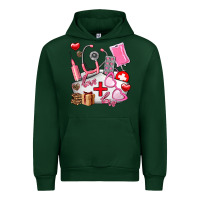 Forest Green nurse  valentines day love Urban Hoodie - AdoDesignShop