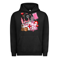 Pigment Black nurse  valentines day love Urban Hoodie - AdoDesignShop