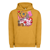 Pigment Peanut Butter nurse  valentines day love Urban Hoodie - AdoDesignShop