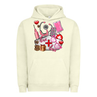 Pigment Pistachio nurse  valentines day love Urban Hoodie - AdoDesignShop