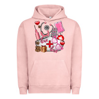 Pigment Salmon nurse  valentines day love Urban Hoodie - AdoDesignShop