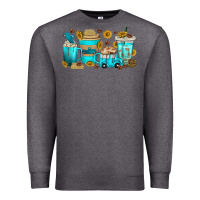 Charcoal Heather truck coffee cups Premium Sweatshirt - texasbilliewilder