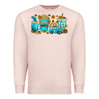 Pale Pink truck coffee cups Premium Sweatshirt - texasbilliewilder