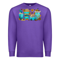 Purple truck coffee cups Premium Sweatshirt - texasbilliewilder