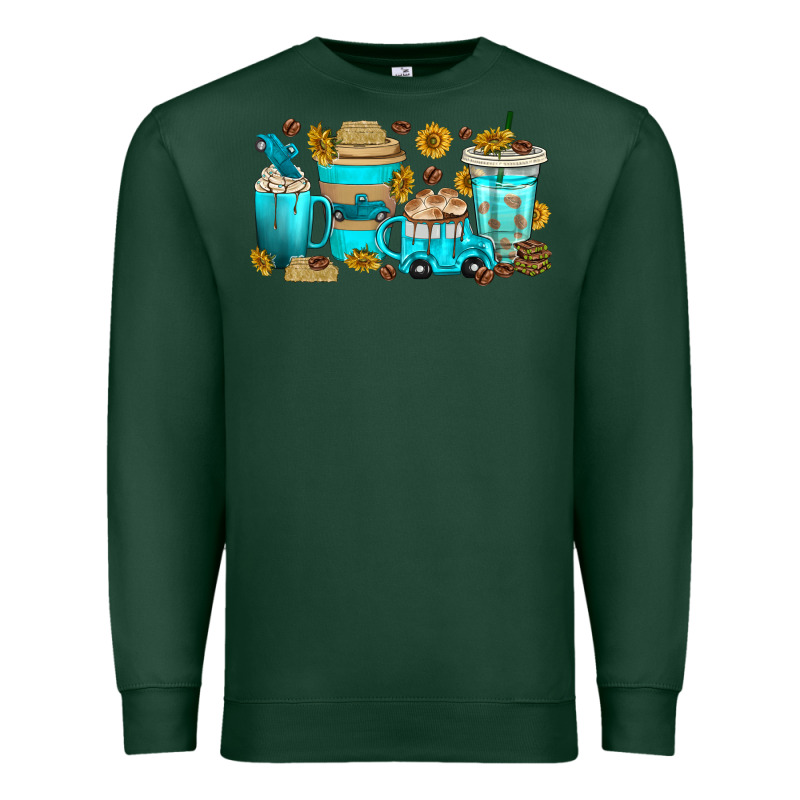 Truck Coffee Cups Premium Sweatshirt by texasbilliewilder | Teevron