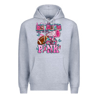Heather Grey in october we wear cheer pink football Premium Hoodie - AdoDesignShop