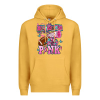 Mustard in october we wear cheer pink football Premium Hoodie - AdoDesignShop