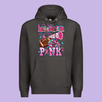 In October We Wear Cheer Pink Football Premium Hoodie Designed By Adodesignshop