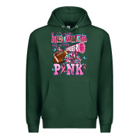 Sports Green in october we wear cheer pink football Premium Hoodie - AdoDesignShop