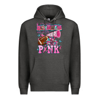 Charcoal Heather in october we wear cheer pink football Premium Hoodie - AdoDesignShop
