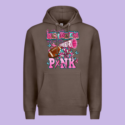 In October We Wear Cheer Pink Football Premium Hoodie Designed By Adodesignshop