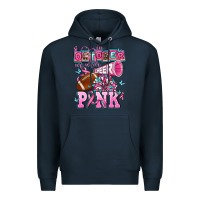 Navy in october we wear cheer pink football Premium Hoodie - AdoDesignShop