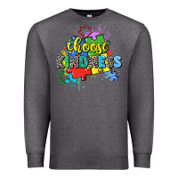 Charcoal Heather choose kindness Premium Sweatshirt - Zillion Design Studio