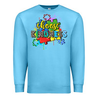 Ocean Blue choose kindness Premium Sweatshirt - Zillion Design Studio