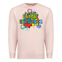 Pale Pink choose kindness Premium Sweatshirt - Zillion Design Studio