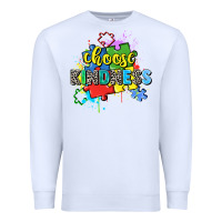 White choose kindness Premium Sweatshirt - Zillion Design Studio