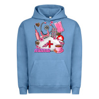 Pigment Pebble Blue Mama Urban Hoodie - AdoDesignShop