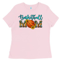 Bubblegum Pink western leopard camouflage sunflowers glitter mom basketball Ladies Tee - Artiststas