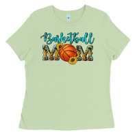 Matcha western leopard camouflage sunflowers glitter mom basketball Ladies Tee - Artiststas