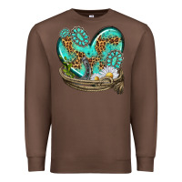 Chestnut turquoise western heart with horseshoe Premium Sweatshirt - texasbilliewilder