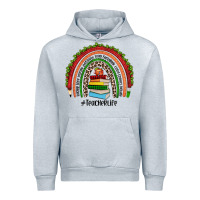 Heather Grey Christmas Teacherlife rainbow Urban Hoodie - JahusDesignShop