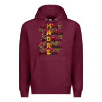 Burgundy ella es mamá Premium Hoodie - JahusDesignShop