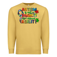 Antique Gold autism is not a disability its a different ability Premium Sweatshirt - Zillion Design Studio