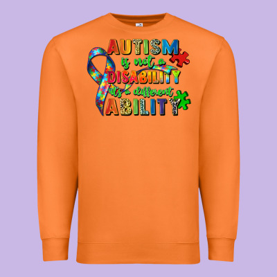 Autism Is Not A Disability Its A Different Ability Premium Sweatshirt Designed By Zillion Design Studio