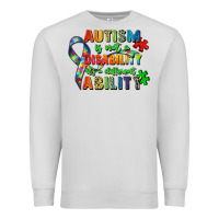 Dove Grey autism is not a disability its a different ability Premium Sweatshirt - Zillion Design Studio