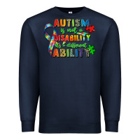 Navy autism is not a disability its a different ability Premium Sweatshirt - Zillion Design Studio