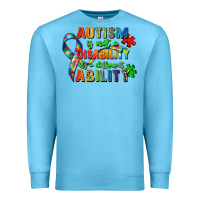 Ocean Blue autism is not a disability its a different ability Premium Sweatshirt - Zillion Design Studio