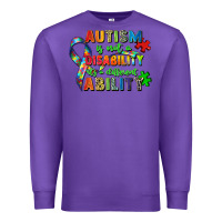 Purple autism is not a disability its a different ability Premium Sweatshirt - Zillion Design Studio