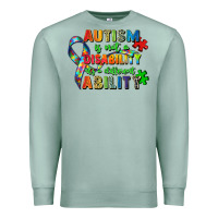 Seafoam autism is not a disability its a different ability Premium Sweatshirt - Zillion Design Studio