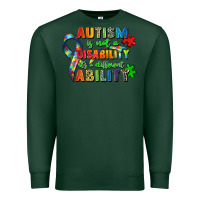 Sports Green autism is not a disability its a different ability Premium Sweatshirt - Zillion Design Studio