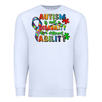 White autism is not a disability its a different ability Premium Sweatshirt - Zillion Design Studio